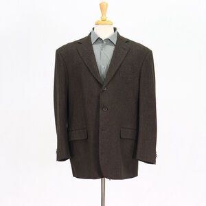 Southwick 46R Green/Brown Sport Coat Blazer Jacket Solid 3B Wool W148